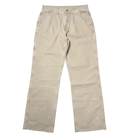 RE/DONE 90s High Rise Loose Washed Khaki Tan Jeans - Picture 1 of 7